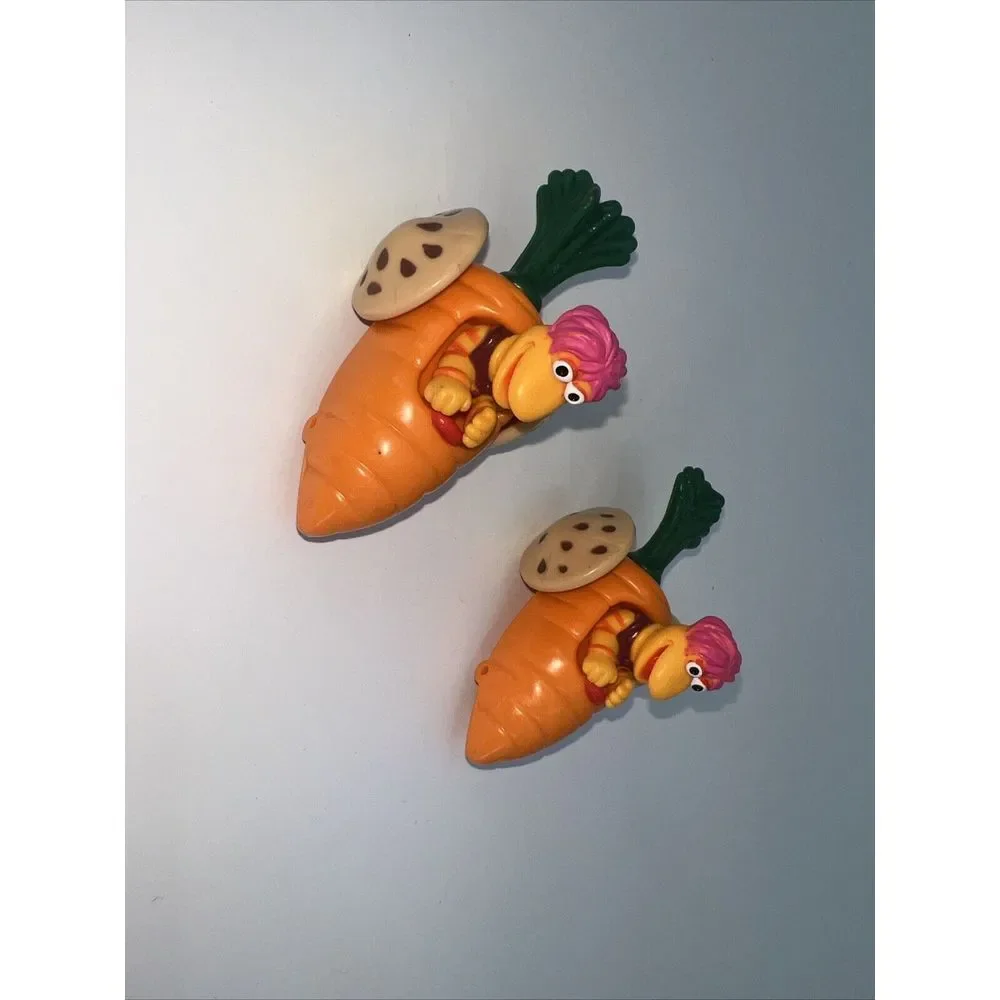 Vintage 1988 McDonalds Fraggle Rock Gobo In Carrot Car Happy Meal Toy‎ Set Of 2